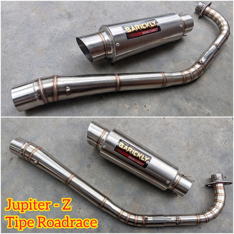 Knalpot Racing Jupiter Z Ngaceng Roadrace Jengat Road Race Drag Tegak Underbone Stainless Bukan Pro 