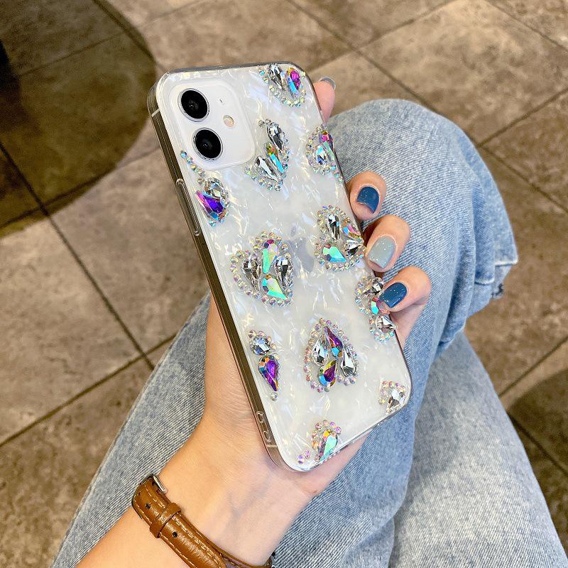 Silikon Glitter diamond Love Hati Iphone 7 8 SE 7+ 8+ X Xr Xs Max 11 Pro 12,Oppo Reno 4 4F 5 FH10