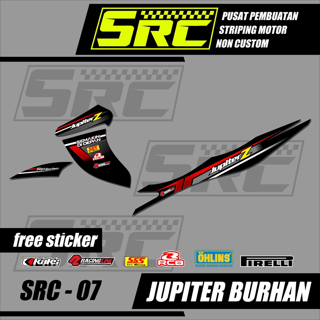 Jual Sticker Striping Jupiter Z Burhan - Stiker Variasi List Motor