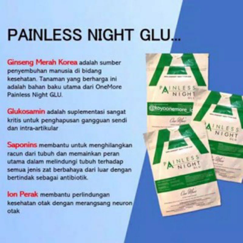 New Koyo Painless Night Glu Original One More 1 Lembar / 1/2 Lembar