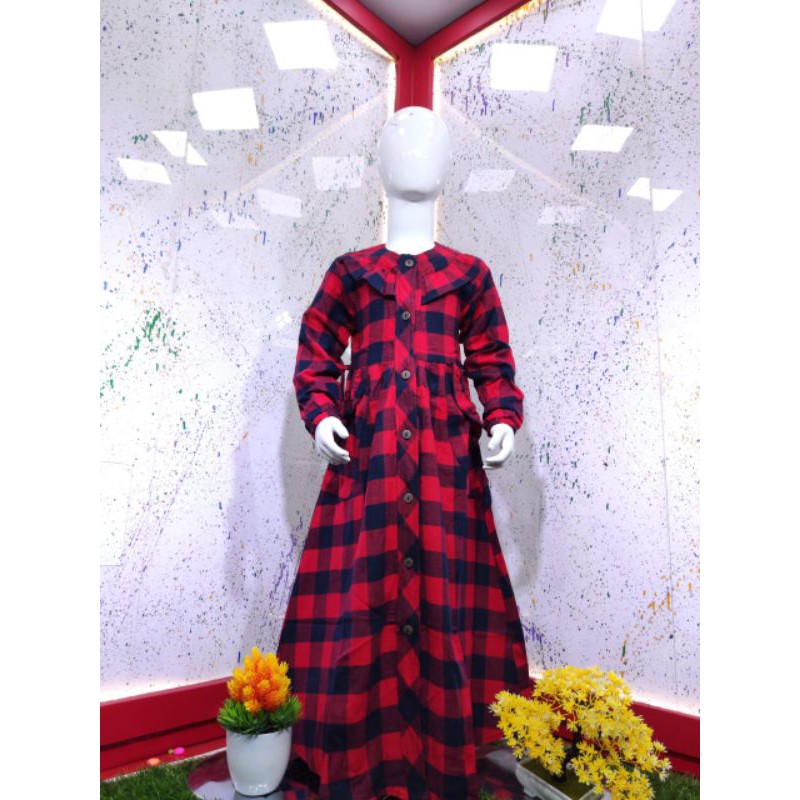 Gamis flanel anak kualitas premium