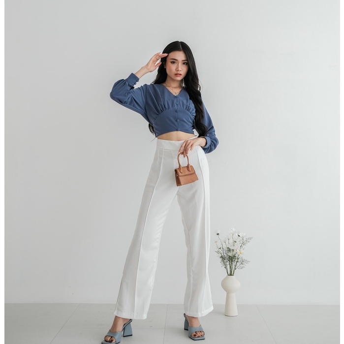 [TAVIA] MARLYN PANTS / CELANA PANJANG WANITA / CELANA KANTOR WANITA / CELANA BAHAN