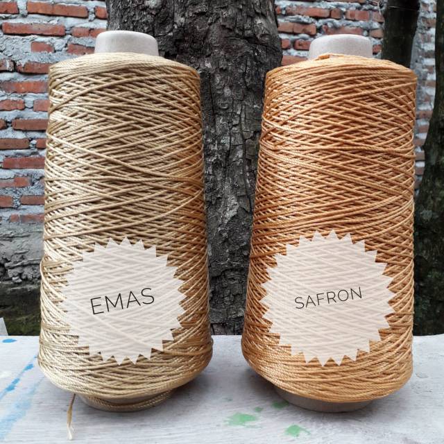 Benang rajut nilon pp/monolon varian emas 250gr