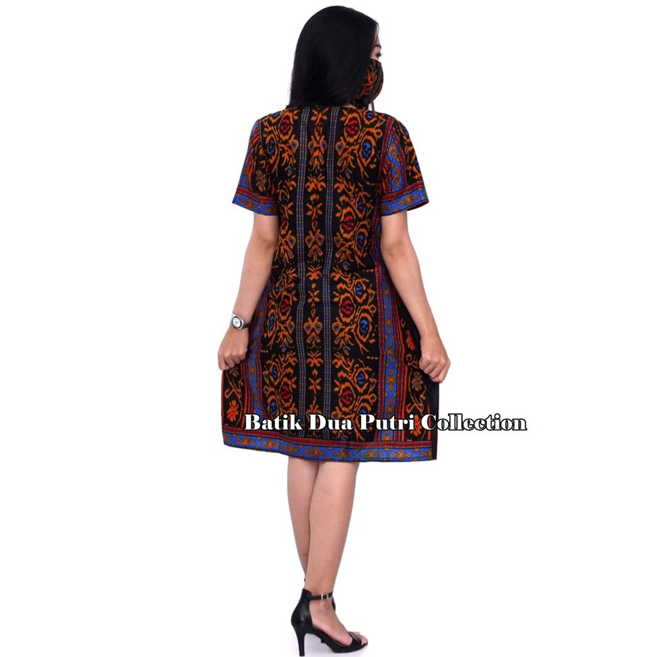 Batik Wanita Atasan Dres Kemeja Batik Motif Songket Print By Batik Dua Putri Collection