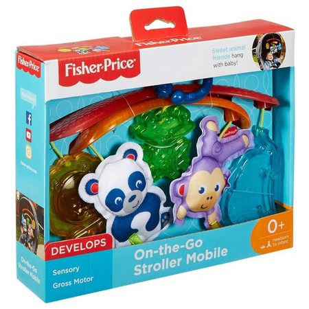 Mainan Gantung Box Bayi  Stroller Anak FISHER PRICE ON THE GO STROLLER MOBILE - Mainan Gantung Stroler Kereta Dorong Bayi Untuk Bayi Karakter Hewan Lucu Kado Bayi