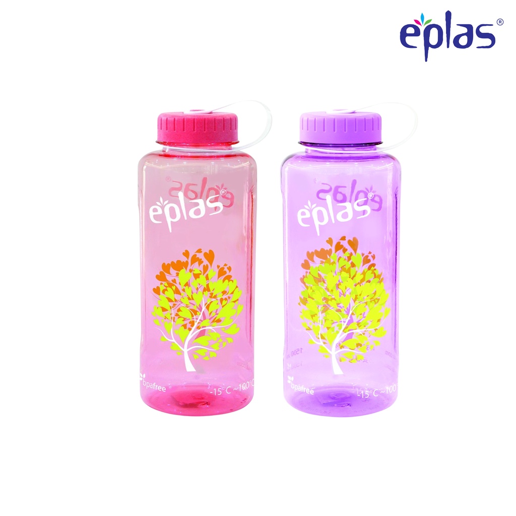 EPLAS Big Water Bottle With Handle 1500ml flower EGE-1500