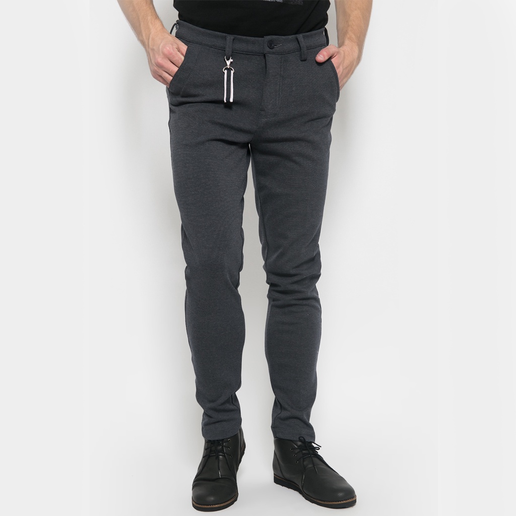 Johnwin - Celana Casual - Celana Panjang - Celana Pria - Abu - Slim Fit - ABT.487.207.A479.C
