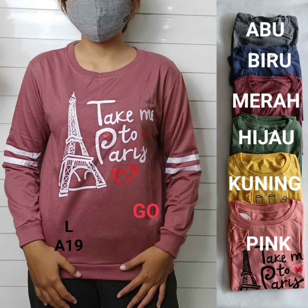 agoNEW ARRIVAL S.DAY PRODUCTS... Sweater cewek lengan panjang^^ Sweater cewek motif huruf garis salu