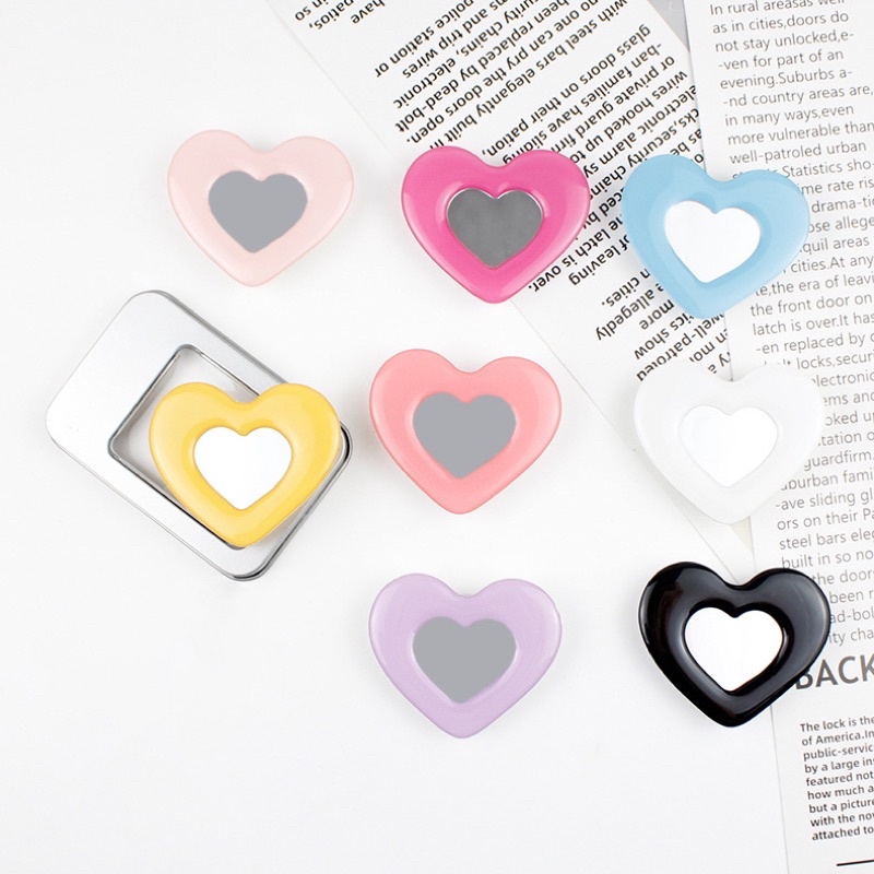 Popsocket Heart Mirror 8 Colors Grip Tok Kaca bentuk Hati READYSTOCK