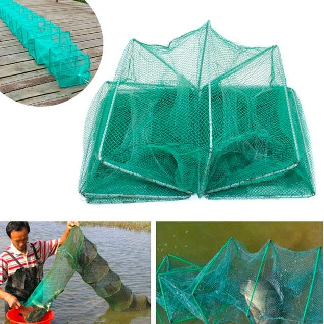 Jaring Bubu Naga Perangkap Udang Ikan Lipat Portable 33 Ruas 10 Meter ..