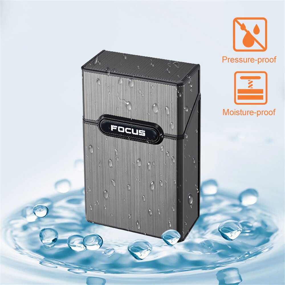 Focus Bungkus Kotak Rokok Elegant 20 Slot Anti Lembab Splash Proof AKotak Rokok Aluminium