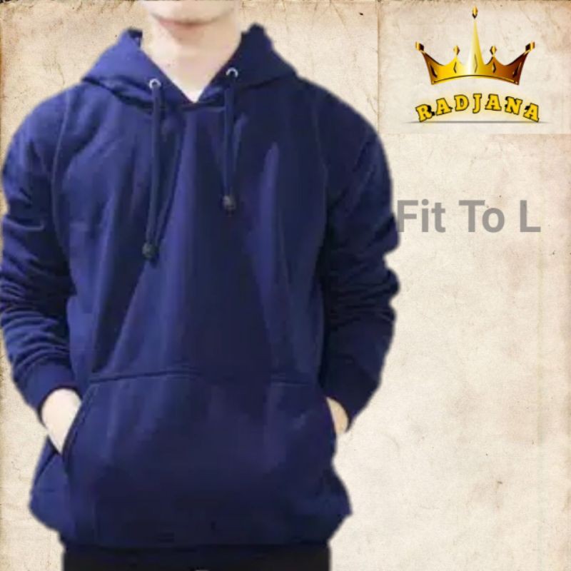 Sweater Hoodie Polos Hitam Merah Putih Abu Navy