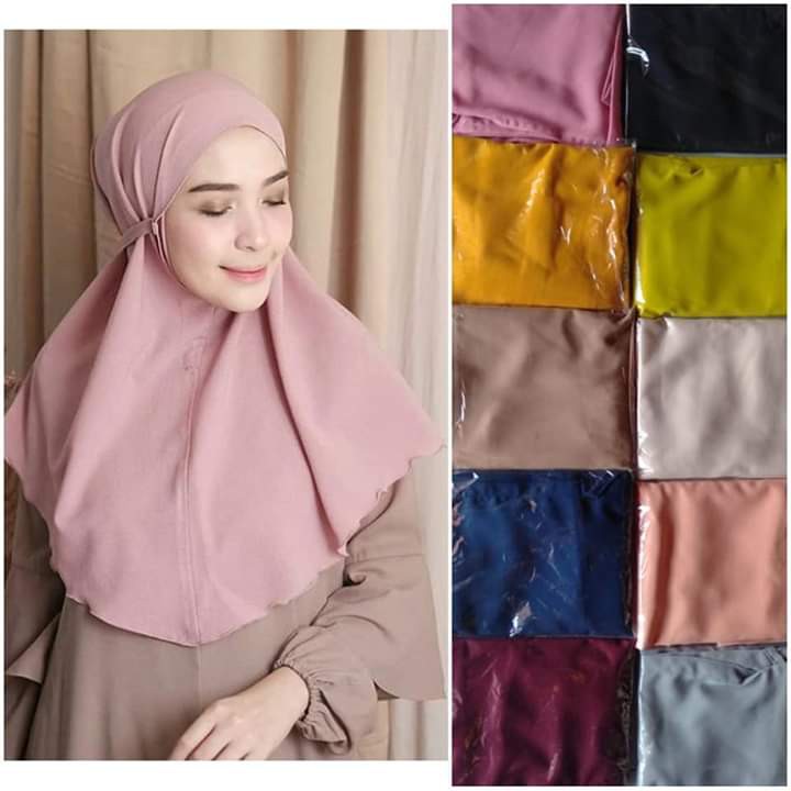 Daily Hijab Bergo Maryam khimar Instan kerudung tali jilbab diamond mariam