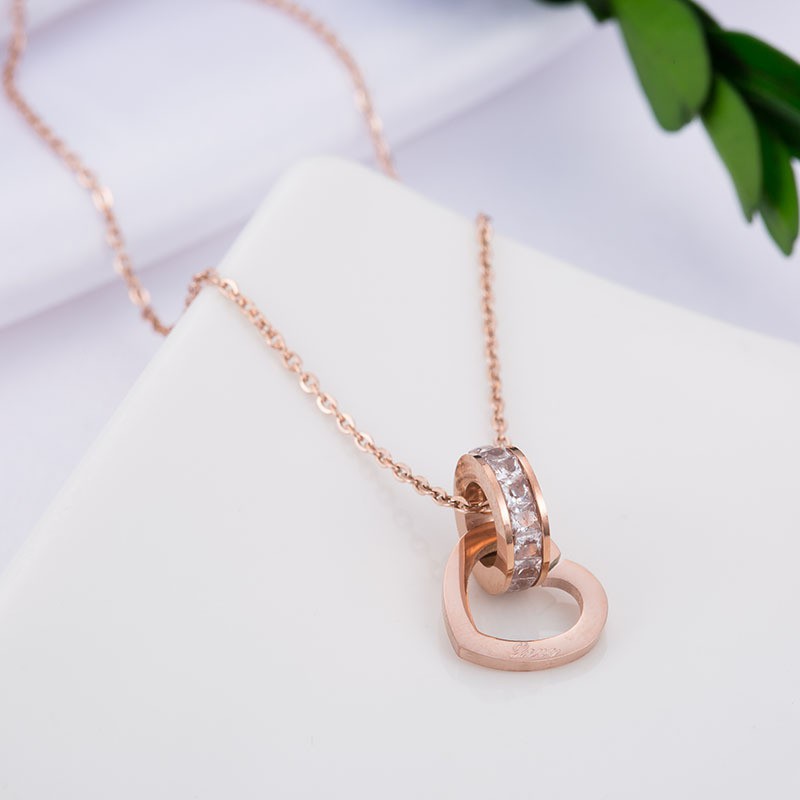 Kalung fashion aksesoris titanium mini korea hadiah wanita cewek 316L anti karat KK031 cocok hadiah