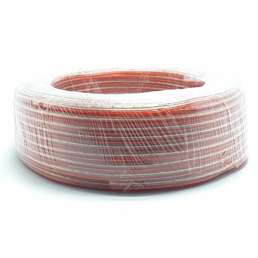 75 Yards (67 METER)  MXCOM Tipe 2X30 Kabel Audio Transparan Speaker Monster Warna Merah