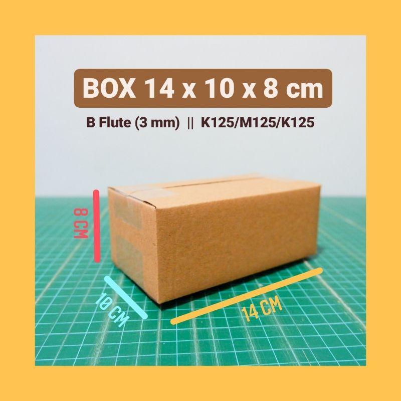 

kardus karton box polos uk. 14x10x8 cm, single wall tebal 3mm