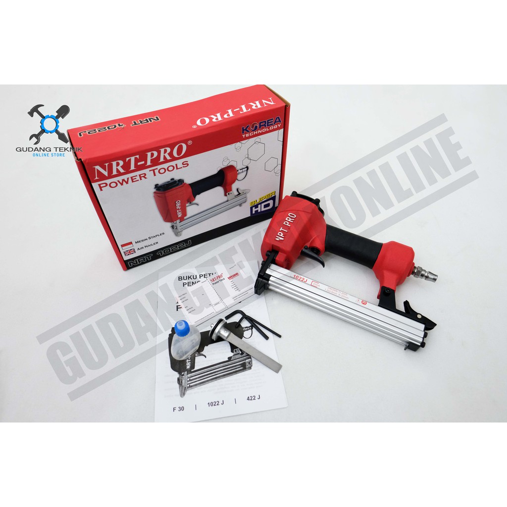 Staples Tembak NRT Pro 1022J / Mesin Stapler Tembak NRT 1022 J Air Nailler