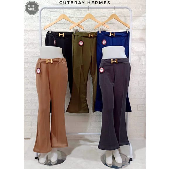 DISKON 4 PCS ✅ CELANA KULOT CUTBRAY BELT "H" || FASHION WANITA KULOT || CELANA CUTBRAY SCUBA