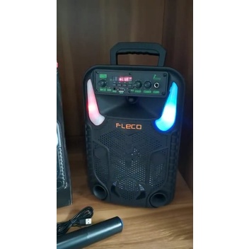 NEW SPEAKER FLECO F-8606C MIC WIRELESS 8'5 INCH TANPA KABEL FREE MIC SALON MIC WIRELESS TANPA KABEL SPEAKER MIC WIRELESS SPEAKER SUPER BASS SALON SUPER BASS SPEAKER KARAOKE BLUETOOTH SPEAKER BLUETOOTH KARAOKE SALON KARAOKE