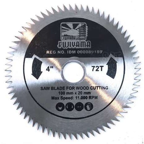 Mata Gergaji Circular Saw Blade Cut 4 inch x72T FUJIYAMA Gerinda Kayu mata potong grinda wheel 4&quot;