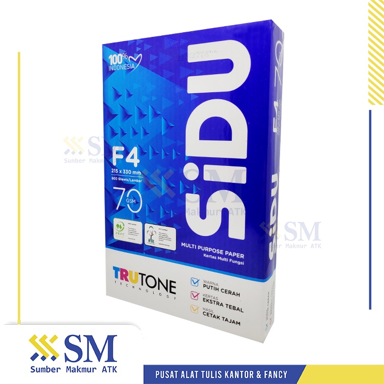 

KERTAS HVS PUTIH F4 SIDU 70 GSM