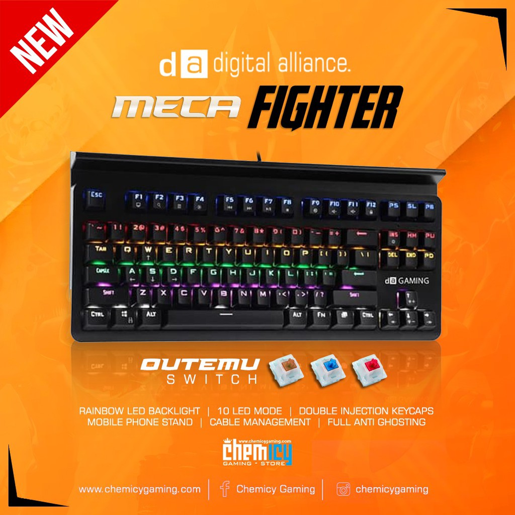 Digital Alliance Meca Fighter TKL Rainbow Mechanical Gaming Keyboard