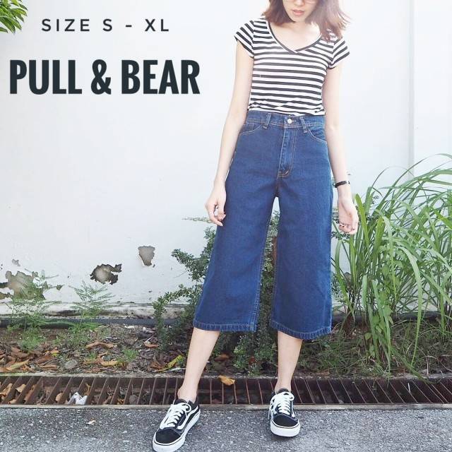  PULL  BEAR  TERLARIS HW KULOT BOYFREND JEANS 4046 NONSTRETCH 