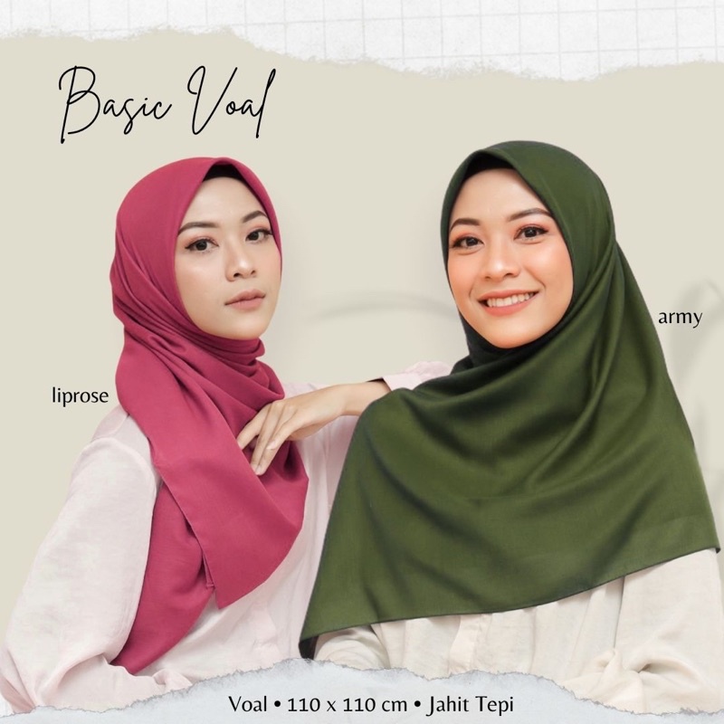 [PILIH WARNA] Part.2 Voal polos | basic voal umama segiempat