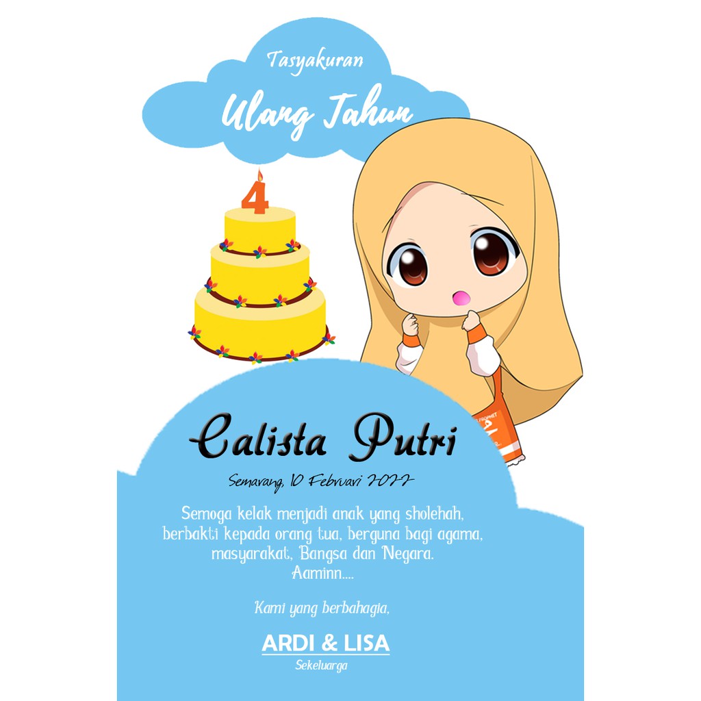 

KARTU SYUKURAN ULANG TAHUN GAMBAR KARTUN