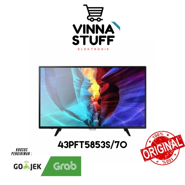 Televisi LED Smart TV 43 Inch Philips 43PFT5853S/70 - Digital Internet Youtube