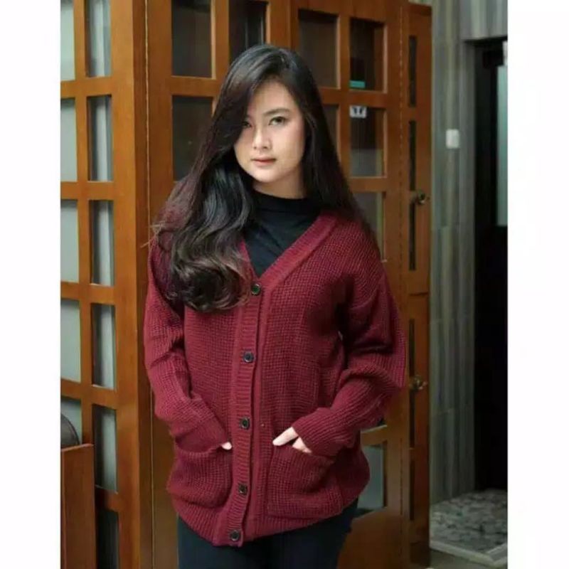 Cardigan Oversize switer rajut wanita tebal 7 gate premium / Merissa Outher cardi