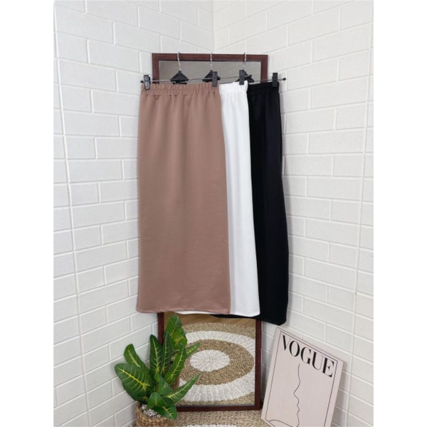 Rok Span Scuba rok span polos rok polos rok panjang rok wanita rok span putih rok span milo