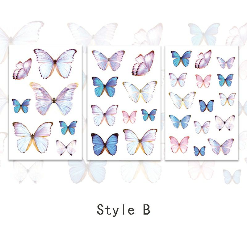 

3 Lembar / Sticker Motif Kupu-kupu