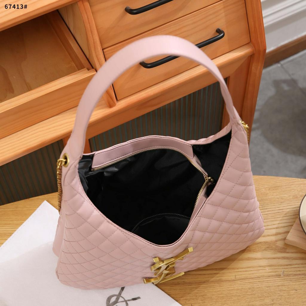 ys 67413 Quilted Lambskin Hobo Shoulder Bag