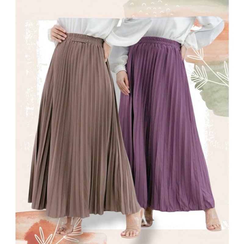COD Rok Plisket Klok Termurah Bisa Jumbo / Plisket Lipatan Besar / Pleated  Skirt Terlaris Termurah