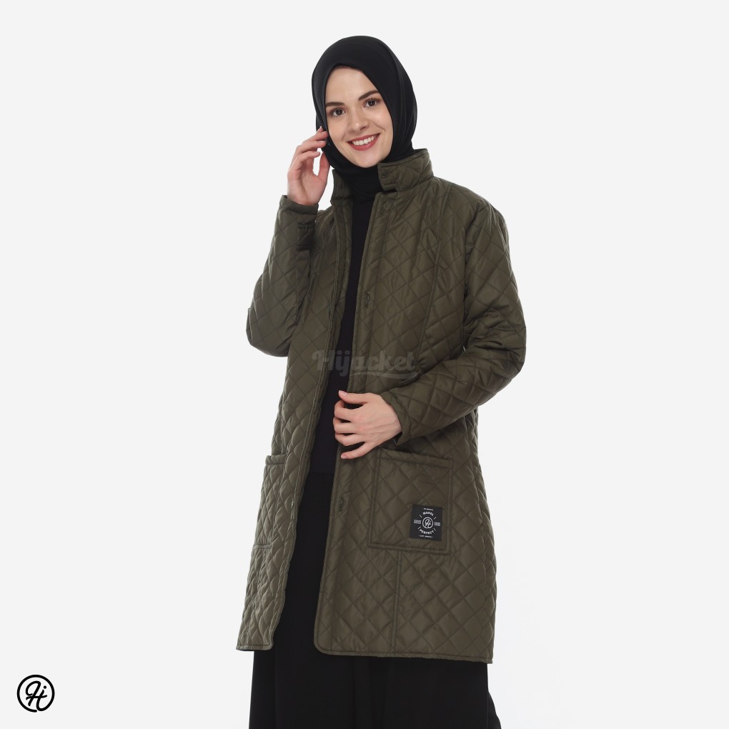 ⭐️BEBAS ONGKIR⭐️ HIJACKET BELVA ORIGINAL JAKET WANITA JAKET MUSLIMAH HIJABER PERTAMA DI INDONESIA-SEAWEED (HIJAU TUA)