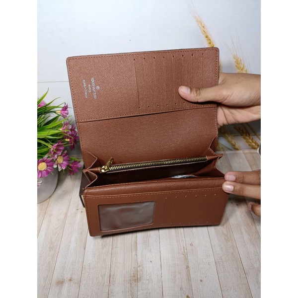 Dompet Lv Wanita Model Sodok Terbaru Import Free Box