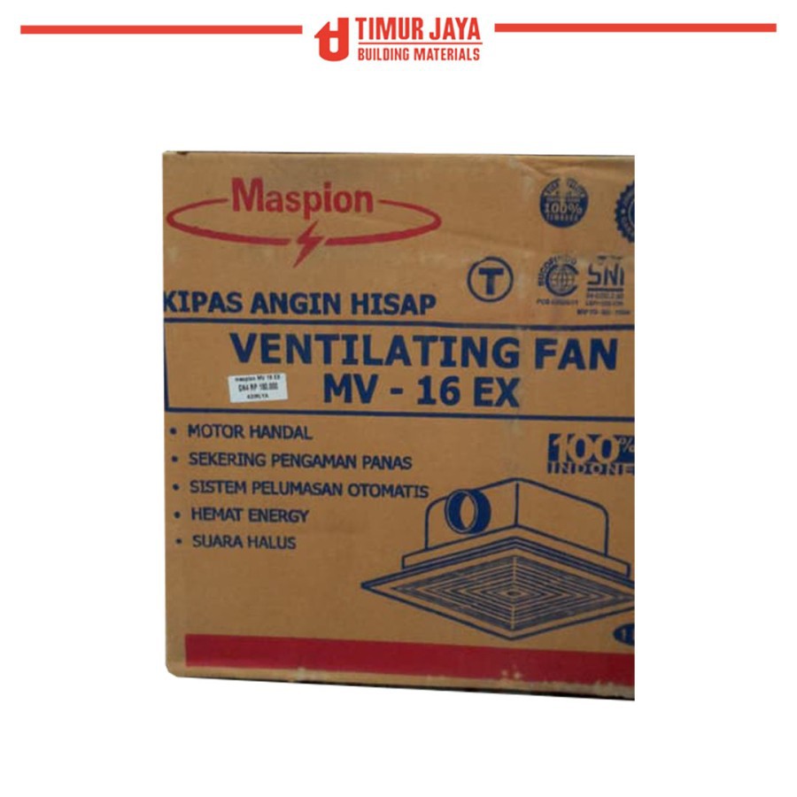 KIPAS ANGIN / EXHAUST FAN PLAFON / CEILING HISAP MASPION MV-16EX