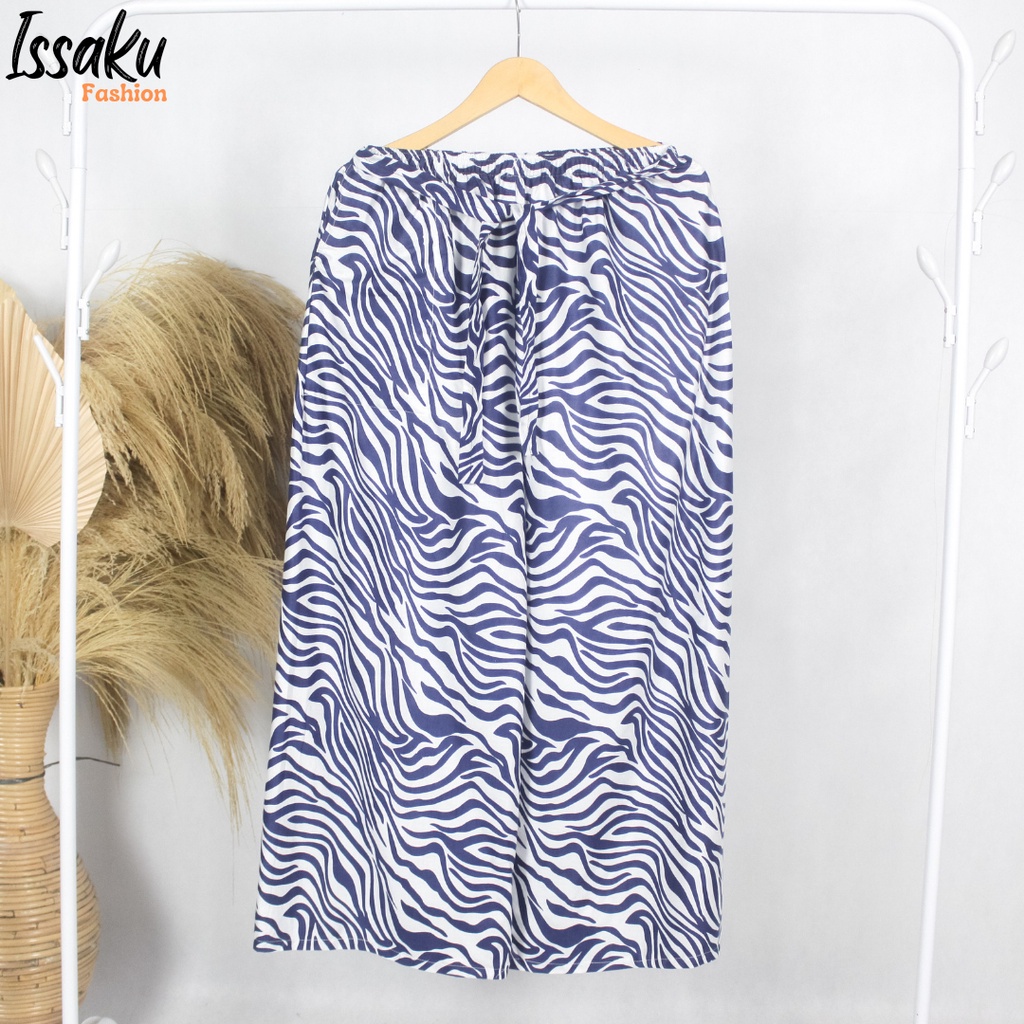 Celana Panjang Kulot Jumbo Wanita Rayon Premium Motif Zebra