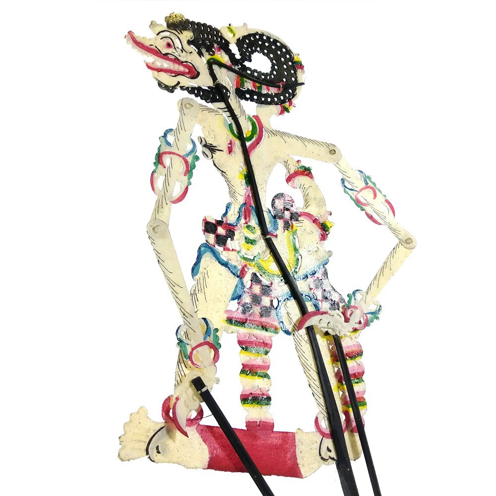 Wayang Kulit Kidangan Anoman Hanoman 30cm - Biasa Gagang Bambu