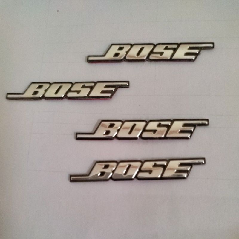 Emblem Alumunium Sticker Decals 3D Logo "BOSE" Car Audio Speaker