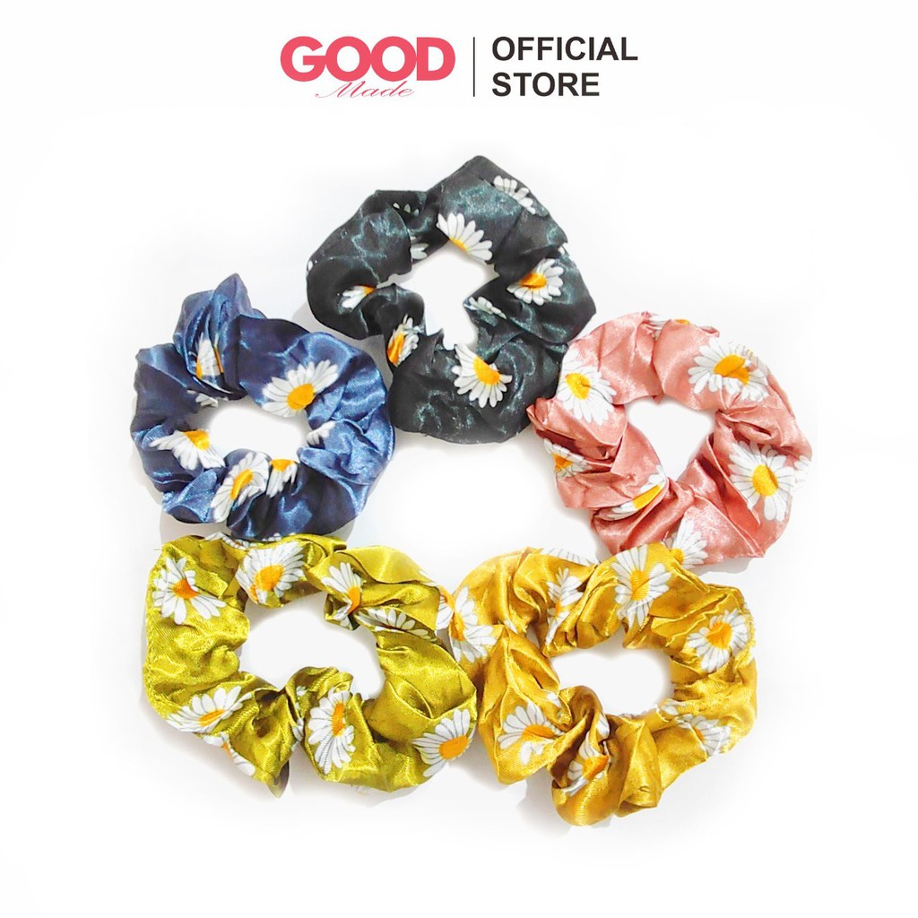 GOOD MADE - Ikat Rambut Korea Scrunchie Motif Bunga Hairband Fashion Wanita Cepol Rambut Aksesoris Wanita