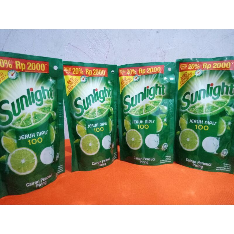 Promo Sunlight Jeruk Nipis 2000an Extra 20% isi 105ml - Sabun Cuci Piring Murah Harga Grosir
