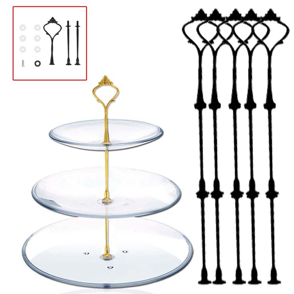 [Elegan] Cake Plate Stand No Plate Dekorasi Peralatan Batang Dapur Kue Desserts Perlengkapan Pesta