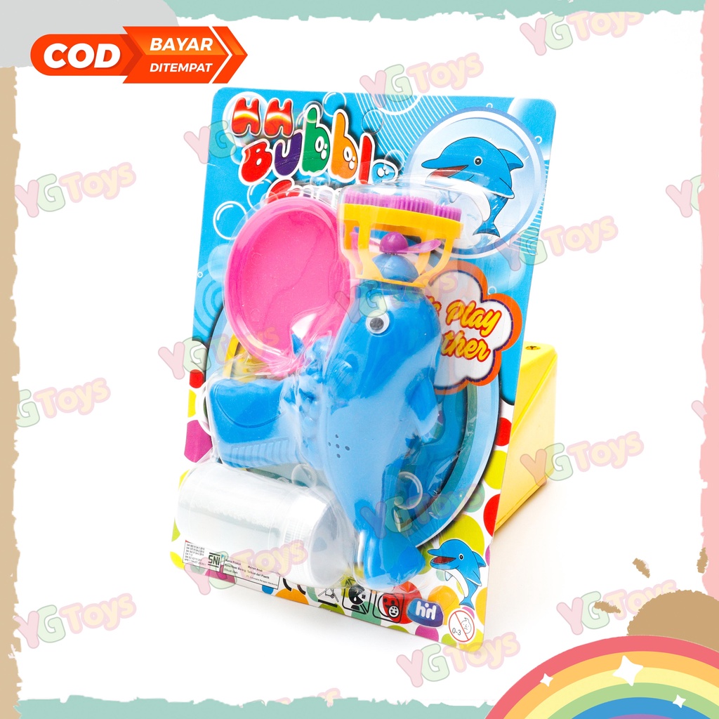 YGtoys Mainan Bubble Gun Ikan Dolphin Gelembung Sabun Tembakan Bubble Gatling