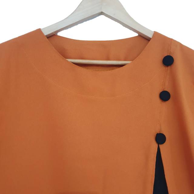 Real Pict - Atasan wanita / blouse wanita / blouse jumbo wanita / blus jumbo Calista L DAN XL / XXL-5