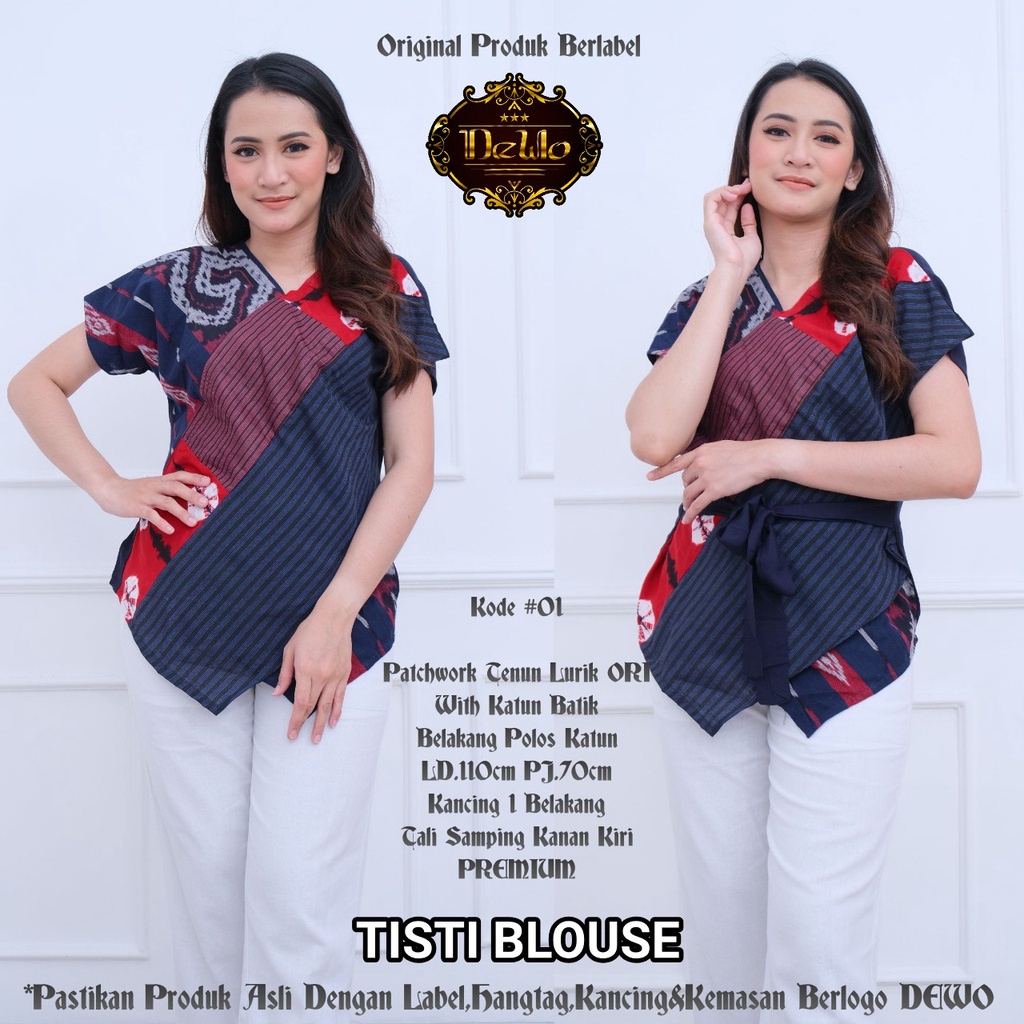 Blus Batik Patchwork Tisti