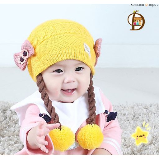 [Brandedbaby] TOPI / KUPLUK ANAK RAMBUT PALSU KEPANG KUNCIR DUA IMP