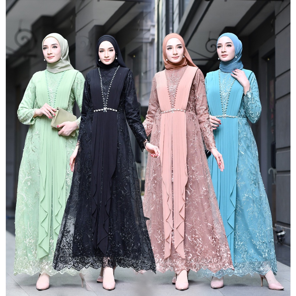WILI MUSLIM / KEBAYA TILLE PAYET MIX CERUTY PREMIUM TERBARU 2022 BY ALEETA KEBAYA / KEBAYA PESTA MEW