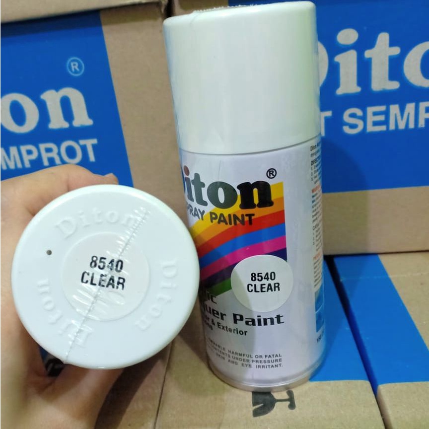 Pilox Cat Semprot DITON Spray Paint Acrylic Lacquer Paint - 8540 Clear / Pernis Mengkilap / Clear Glossy (150cc/Kecil)